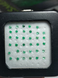 Lote 35 Unidades | Medida: 2.0 mm esmeraldas naturales