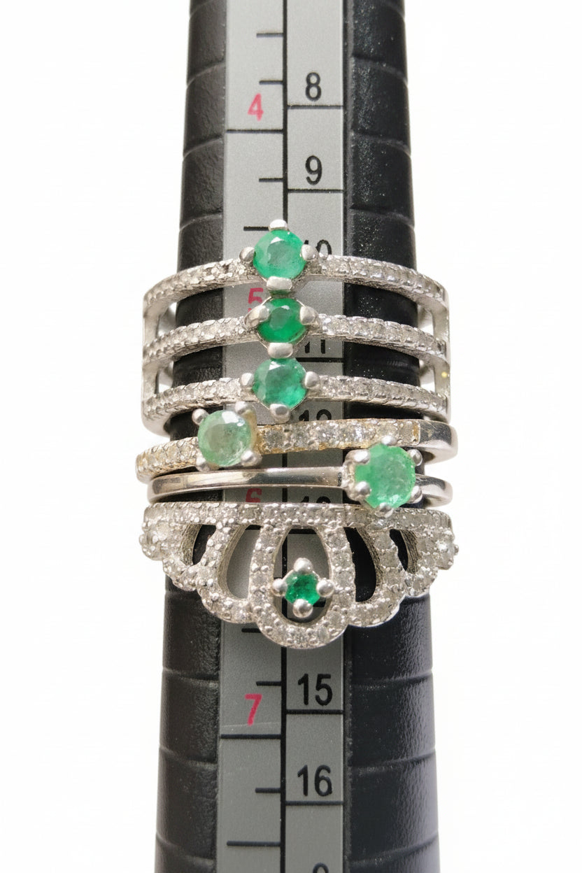 Anillos en Plata con Esmeralda Natural