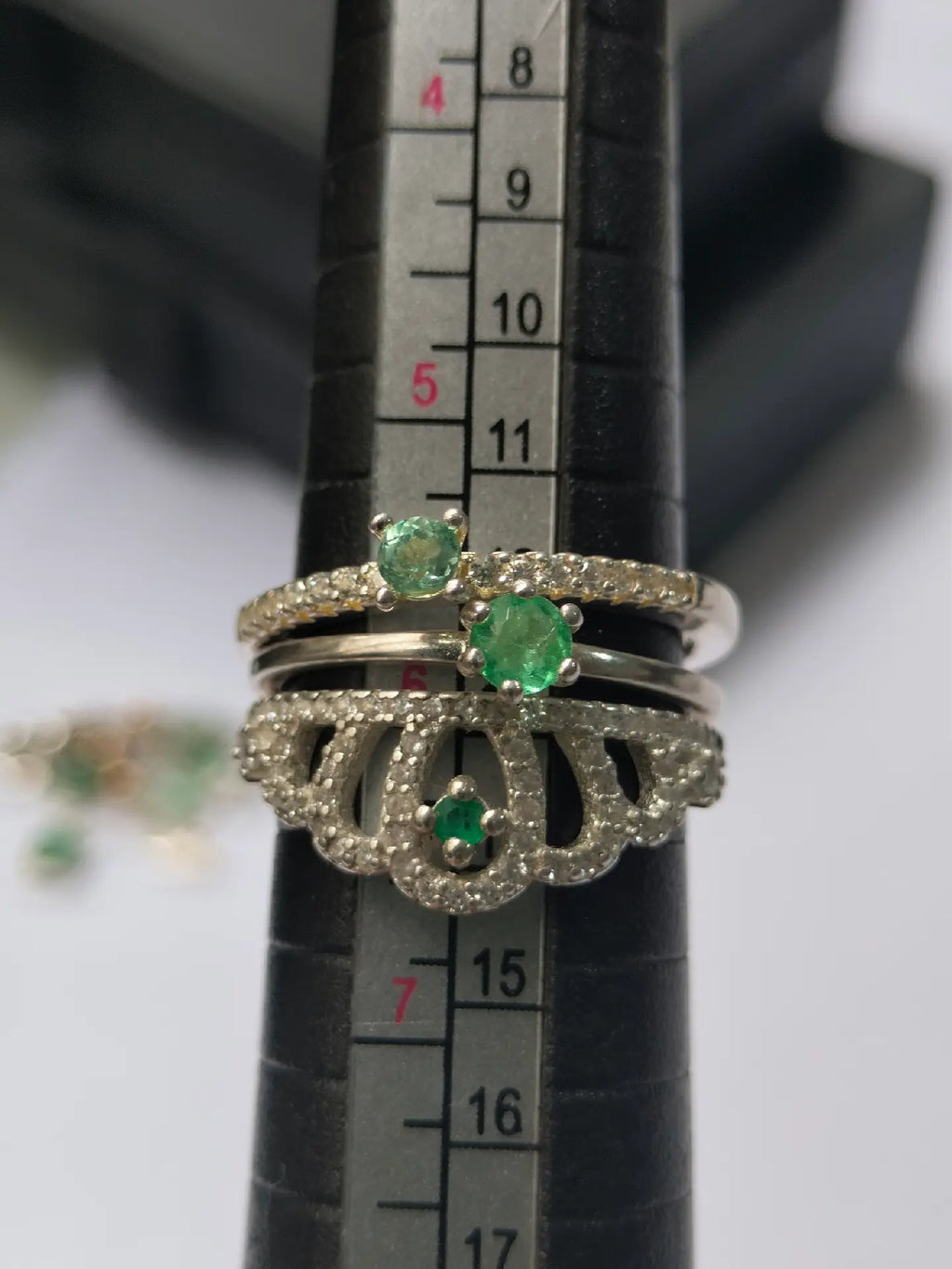 Anillos en Plata con Esmeralda Natural