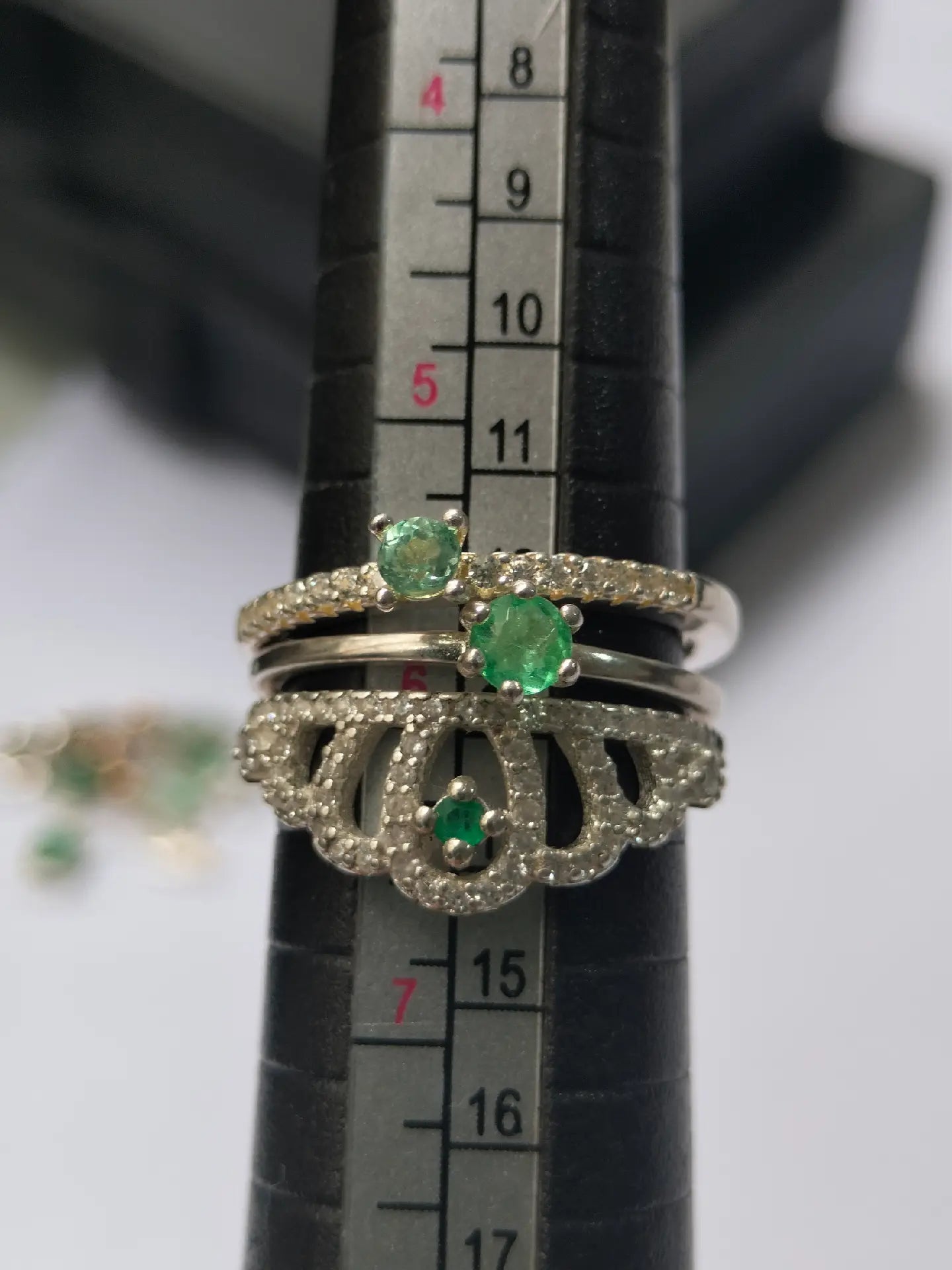 Anillos en Plata con Esmeralda Natural