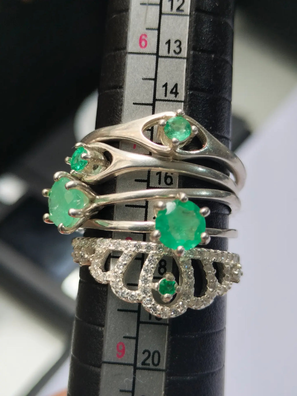 Anillos en Plata con Esmeralda Natural